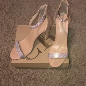 Sequined Chunky Heel